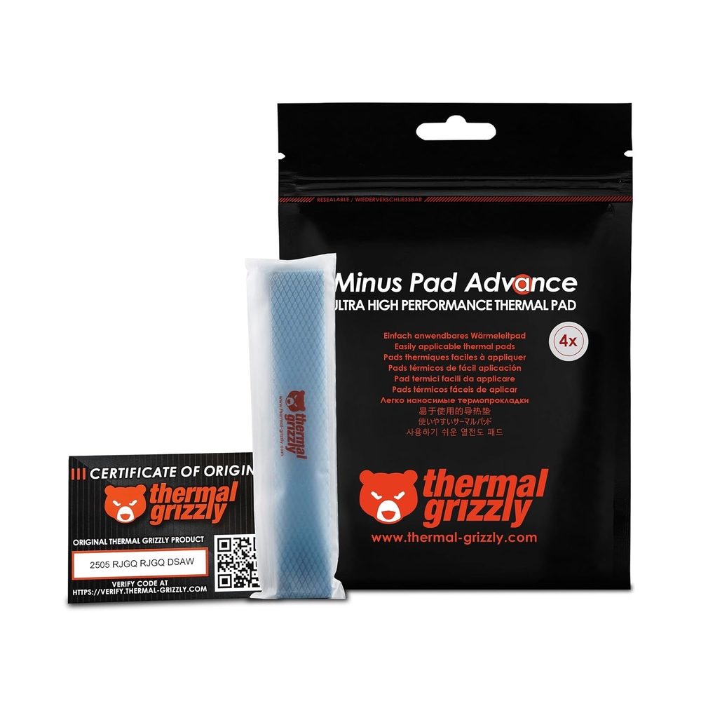 Almohadilla Térmica Thermal Grizzly Minus Pad 8 - 100x100mm- 0.5mm - foto 2