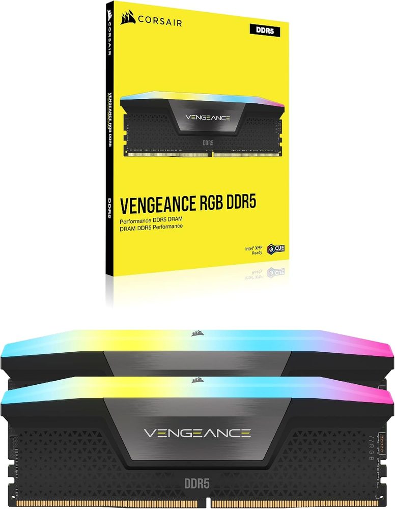 CORSAIR VENGEANCE KIT 32GB 6400MHZ CL36 NEGRO RGB - foto 3
