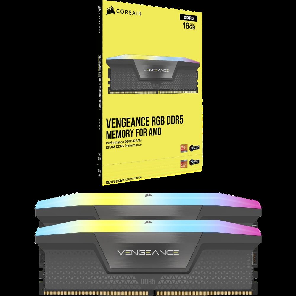 CORSAIR VENGEANCE RGB DDR5 32GB (2X16GB) 6000MHZ CL36 BLACK AMD + INTEL - foto 3