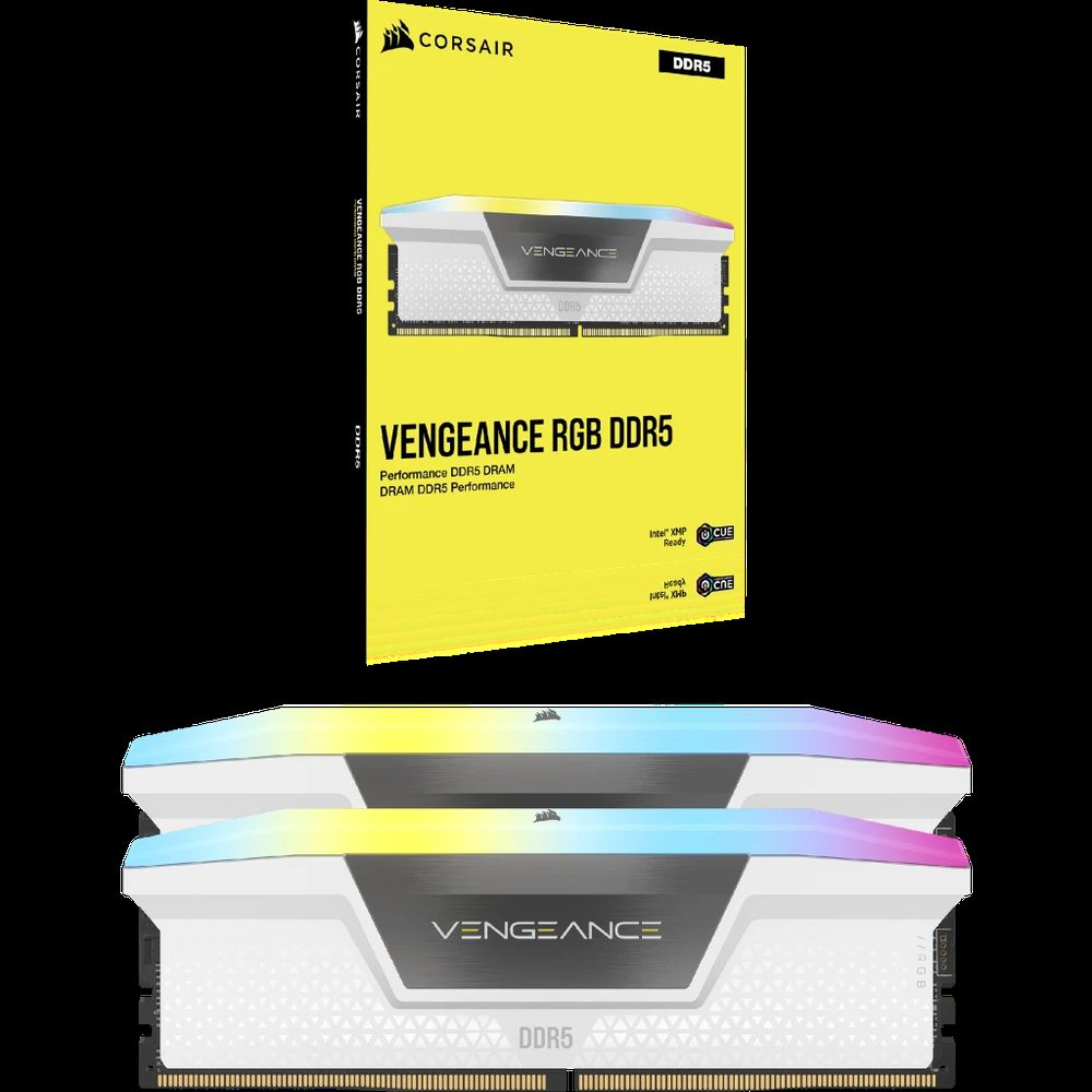 CORSAIR VENGEANCE RGB DDR5 32GB (2X16GB) 6000MHZ CL36 WHITE INTEL - foto 3