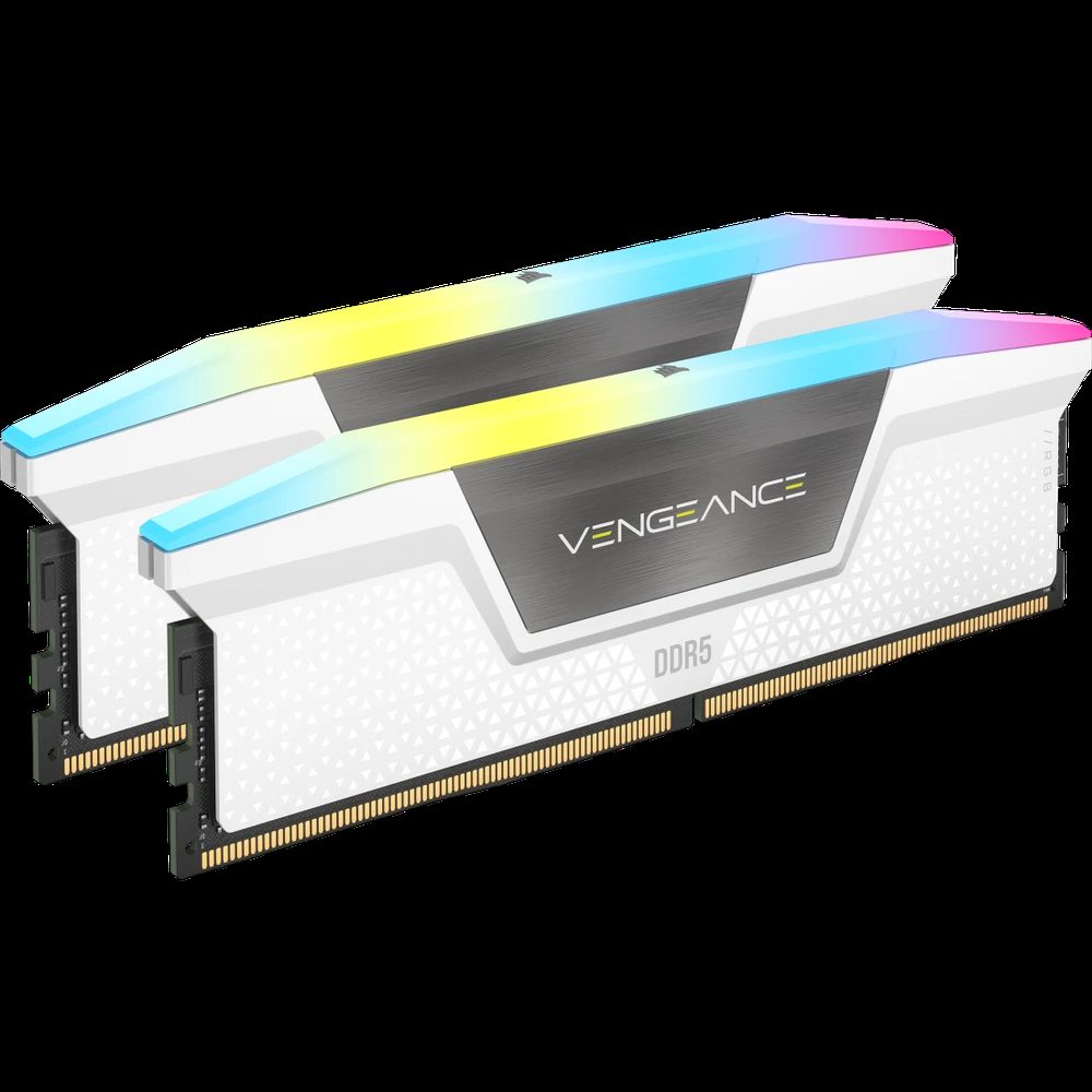 CORSAIR VENGEANCE RGB DDR5 32GB (2X16GB) 6400MHZ CL36 WHITE INTEL - foto 2