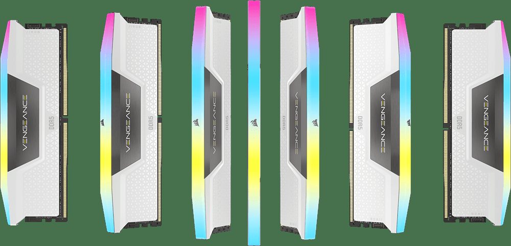 CORSAIR VENGEANCE RGB DDR5 32GB (2X16GB) 6400MHZ CL36 WHITE INTEL - foto 3