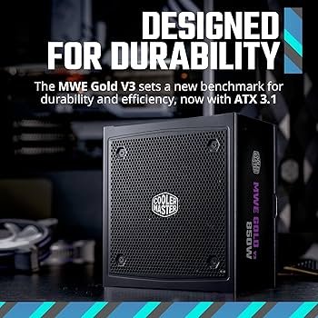 Fuente De Poder Cooler Master Mwe 850W V3 80 Plus Gold Full Modular