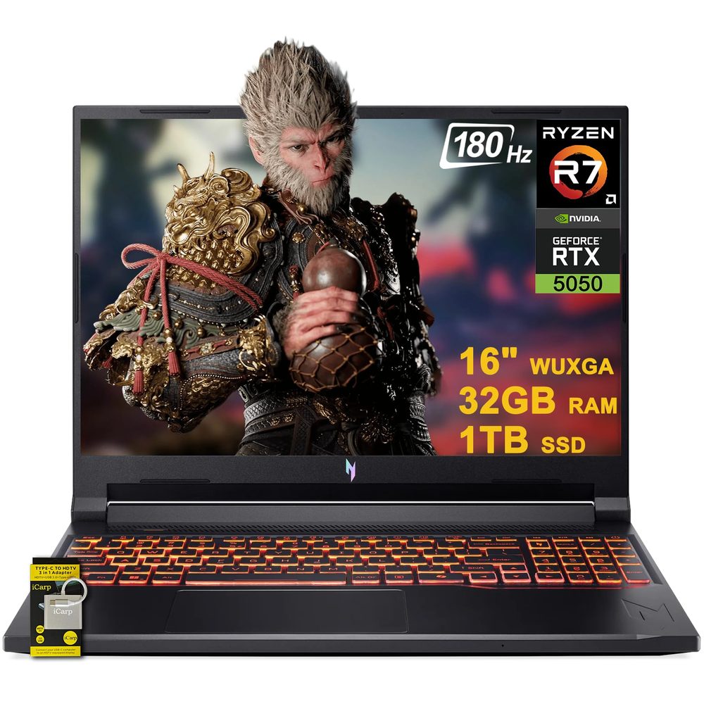 LAPTOP ACER Nitro V 16 AI - 16" WUXGA 180HZ - AMD Ryzen 7 260 - 16GB DDR5 - 1TB SSD - RTX 5070 - W11 - foto 4