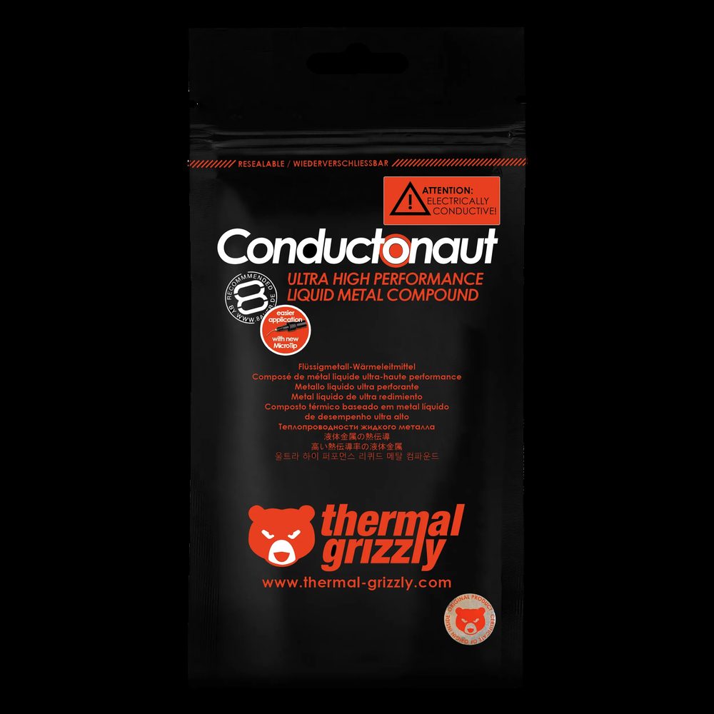 METAL LIQUIDO THERMAL GRIZZLY CONDUCTONAUT 73 W-mK 1G - foto 3