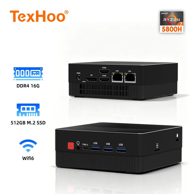 MINIPC TEXHOO RYZEN 7 7730U - SIN RAM-SIN SSD - foto 2