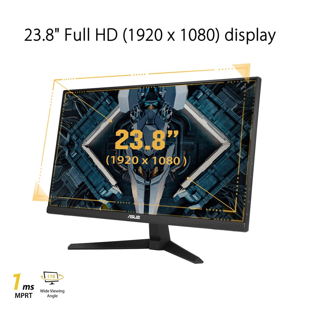 MONITOR ASUS TUF GAMING 24" VA VG247Q1A 1080P 165HZ 1MS HDMI DP - foto 3