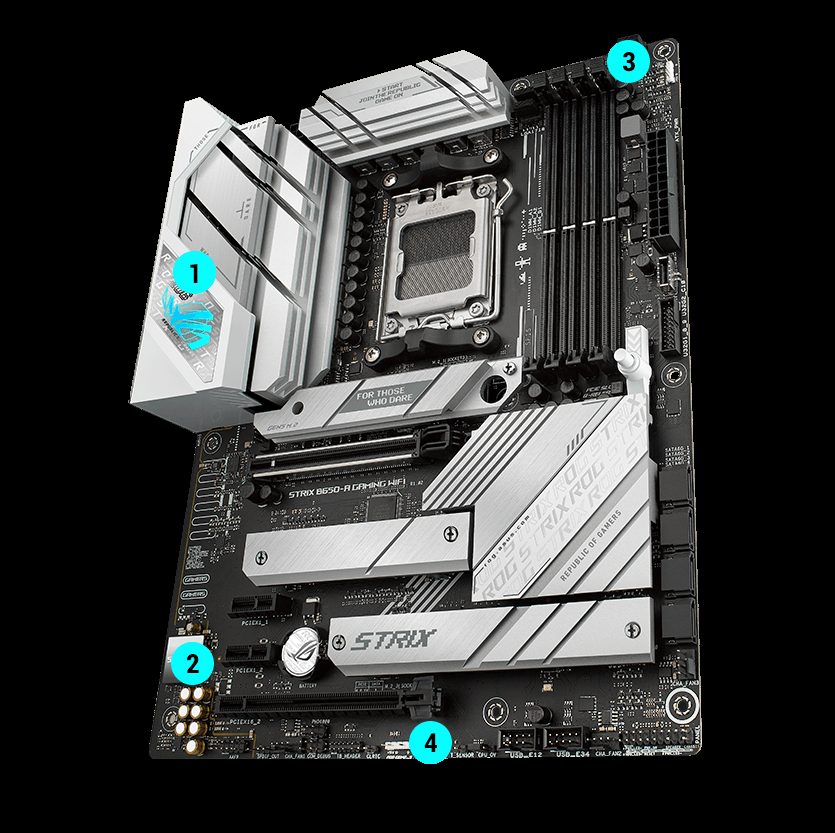 PLACA MADRE B650 ASUS ROG STRIX A GAMING WIFI - AMD AM5 - foto 2