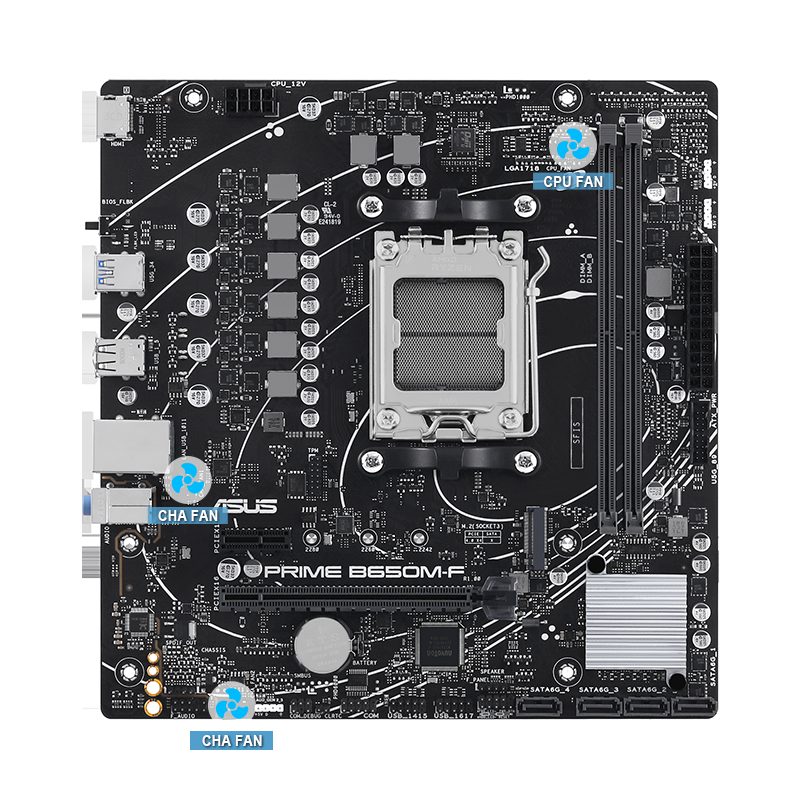 PLACA MADRE B650M-F SVL ASUS PRIME AMD AM5 - foto 3