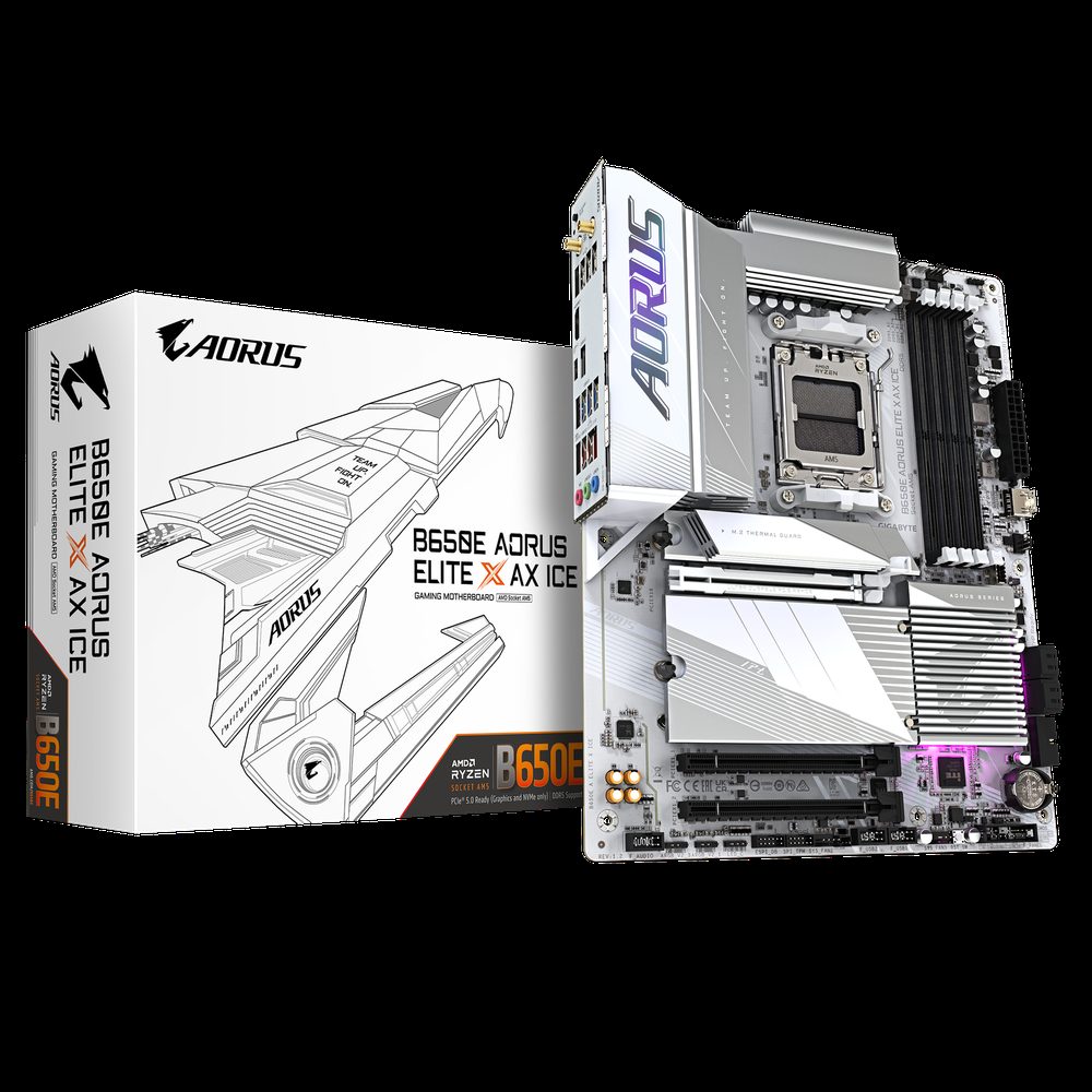 PLACA MADRE B650M GIGABYTE AORUS ELITE AX ICE - AMD AM5 - foto 2