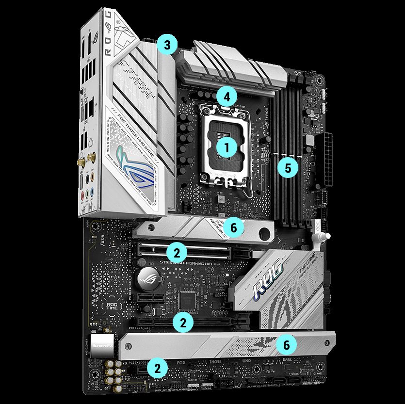 PLACA MADRE B760 ASUS ROG STRIX A GAMING WIFI - INTEL LGA1700 - foto 2