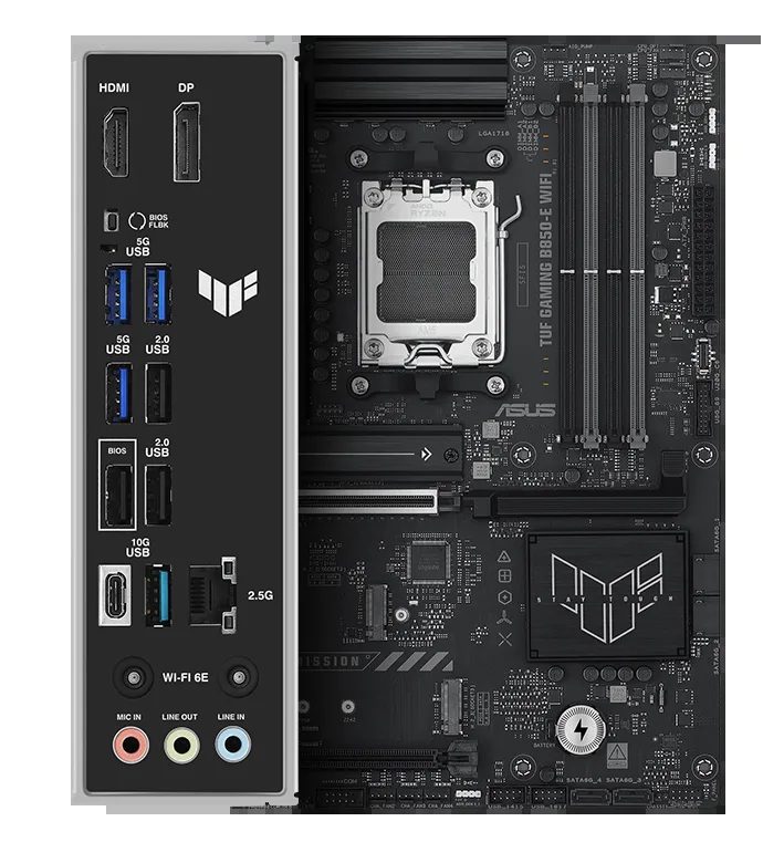 PLACA MADRE B850-E ASUS TUF GAMING WIFI - AMD AM5 - foto 4