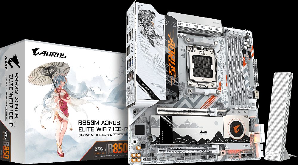PLACA MADRE B850 GIGABYTE AORUS ELITE WIFI7 ICE - AMD AM5 - foto 2
