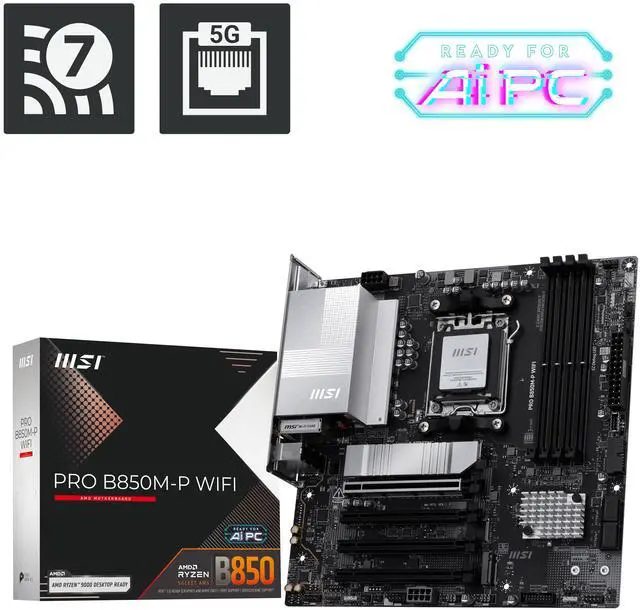 PLACA MADRE B850M-P MSI PRO WIFI - AMD AM5 - foto 4
