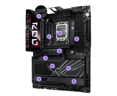 PLACA MADRE Z890 ASUS ROG MAXIMUS HERO - INTEL LGA 1851 - foto 3