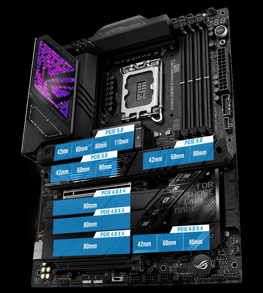 PLACA MADRE Z890 ASUS ROG STRIX E GAMING WIFI - INTEL LGA 1851 - foto 4