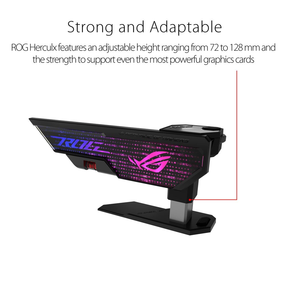 SOPORTE PARA TARJETA DE VIDEO ASUS ROG HERCULX ARGB BLACK - foto 3
