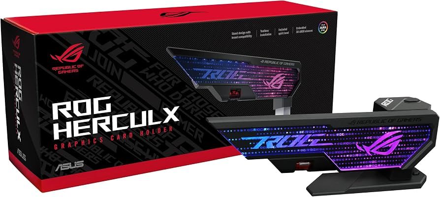 SOPORTE PARA TARJETA DE VIDEO ASUS ROG HERCULX ARGB BLACK - foto 4