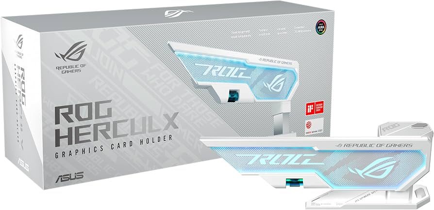 SOPORTE PARA TARJETA DE VIDEO ASUS ROG HERCULX ARGB WHITE - foto 4