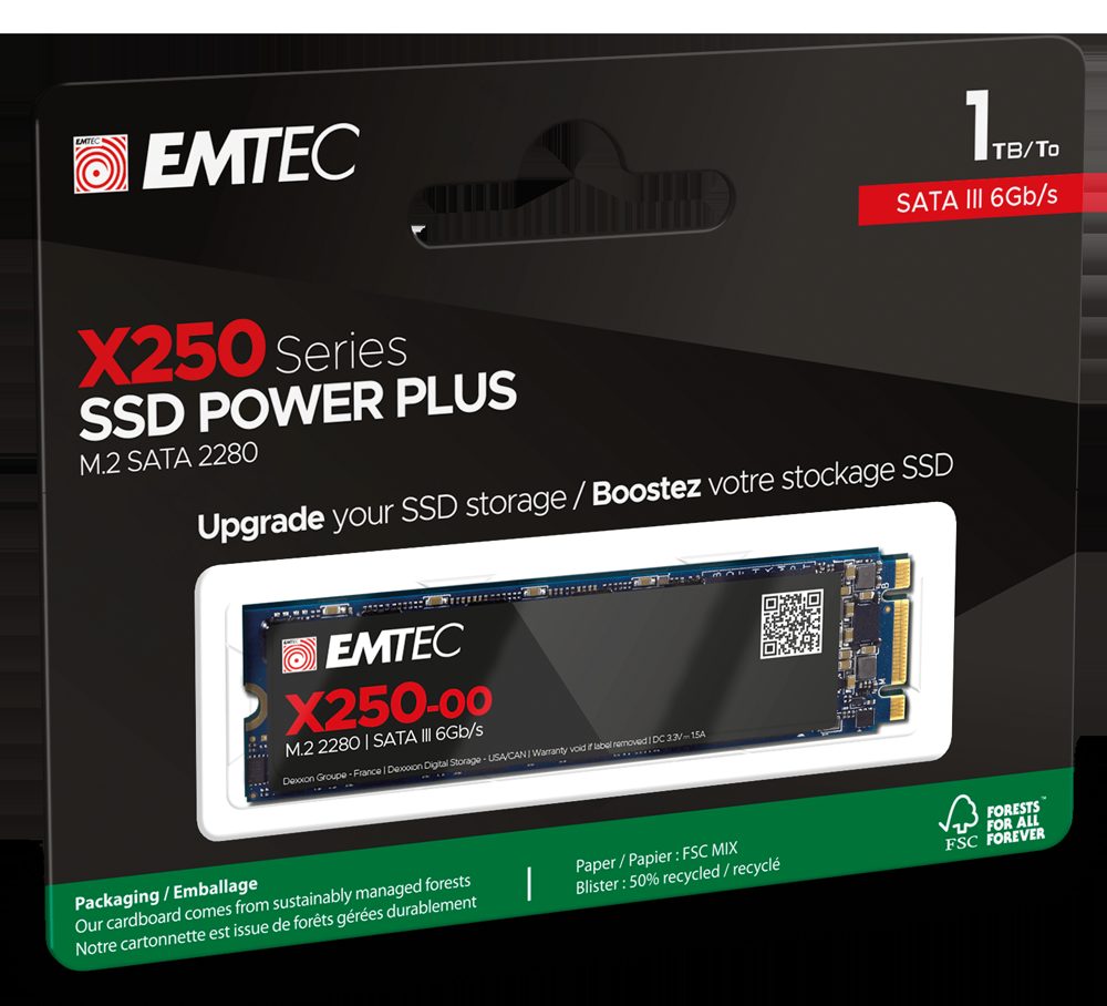 SSD 1TB EMTEC X250 M.2 SATA 520MB-s - foto 3