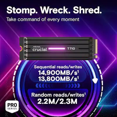 SSD 2TB CRUCIAL T710 14,5000MB-s CON DISIPADOR - foto 4