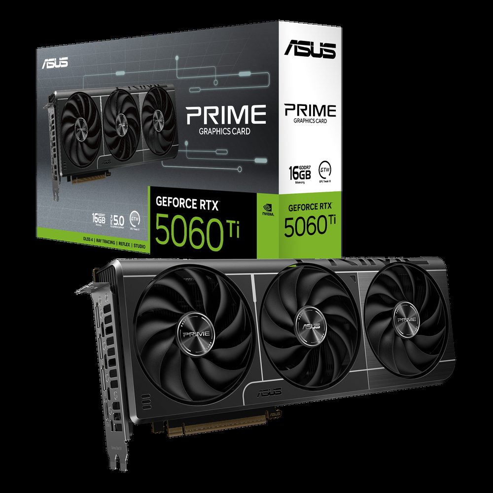 TARJETA DE VIDEO NVIDIA GEFORCE RTX 5060TI 16GB ASUS PRIME - 3 FANS - foto 2